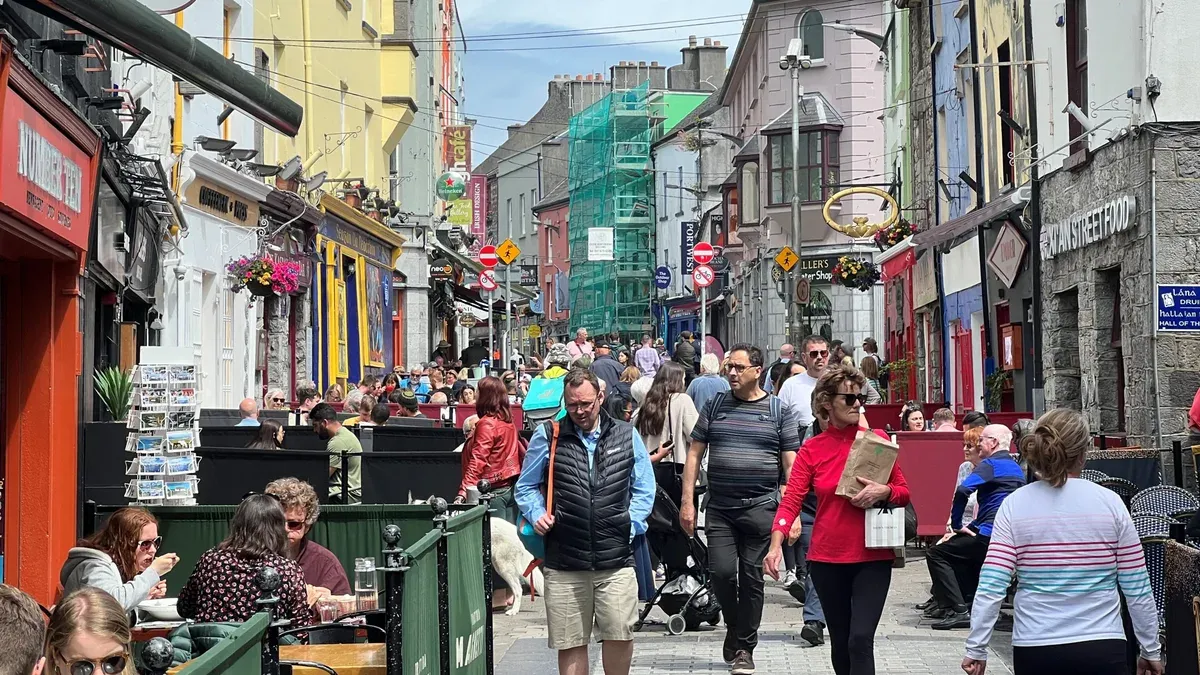 Quay Street in Galway, the afternoon stop on day trips from Dublin to Cliffs of Moher, Ireland